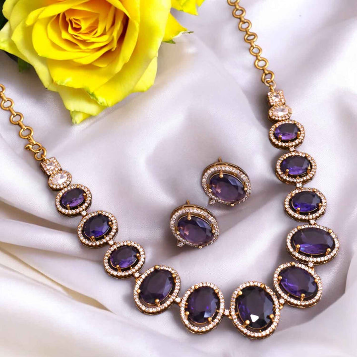 Purple Mackel Victorian Jewellery Set - New Arrival