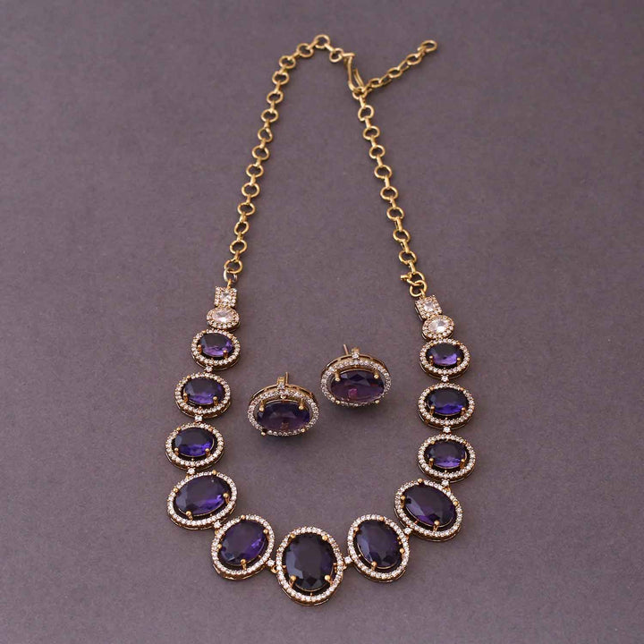 Purple Mackel Victorian Jewellery Set - New Arrival
