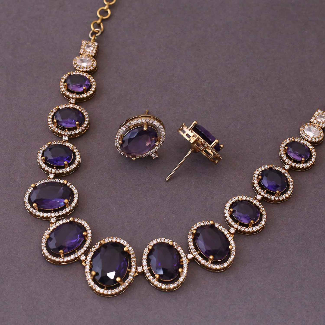 Purple Mackel Victorian Jewellery Set - New Arrival