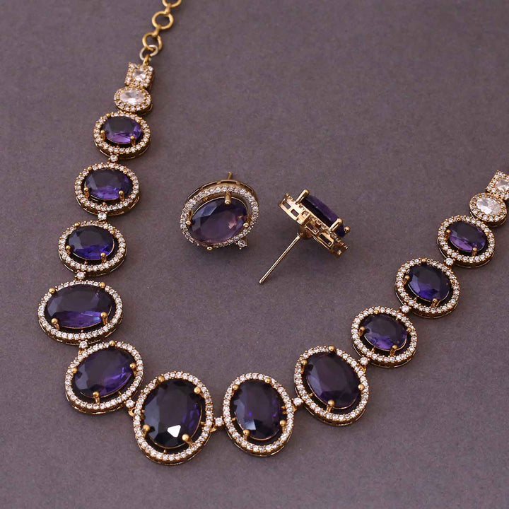 Purple Mackel Victorian Jewellery Set - New Arrival