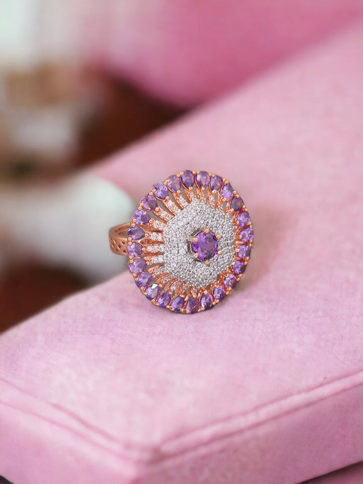 Purple Magdalini Adjustable Ring