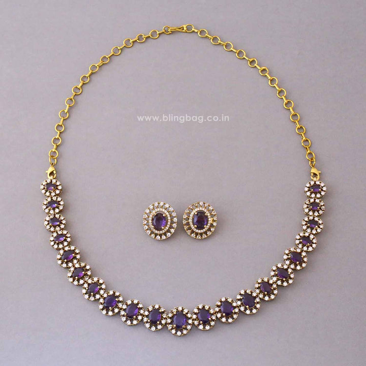 Purple Mariabella Victorian Jewellery Set - New Arrival