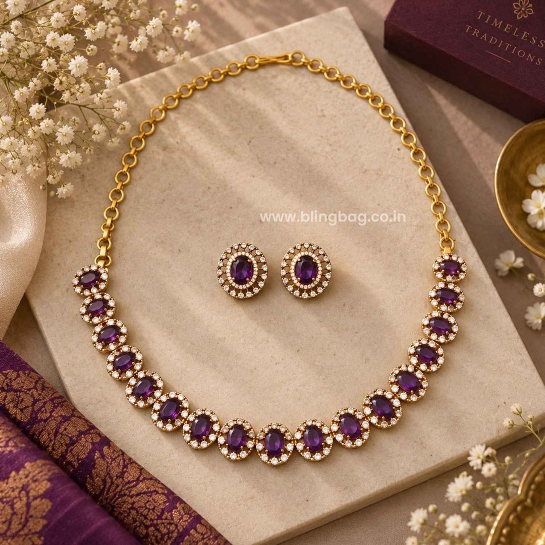 Purple Mariabella Victorian Jewellery Set - New Arrival