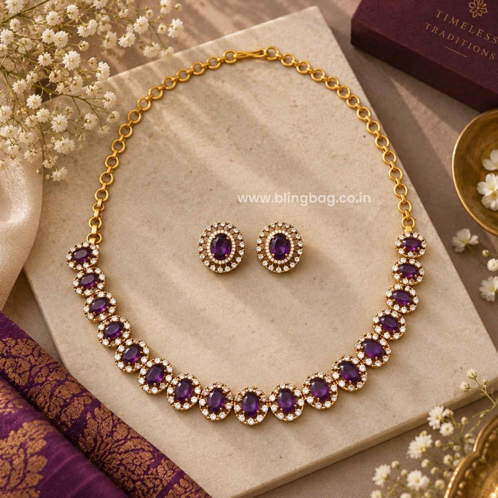 Purple Mariabella Victorian Jewellery Set - New Arrival