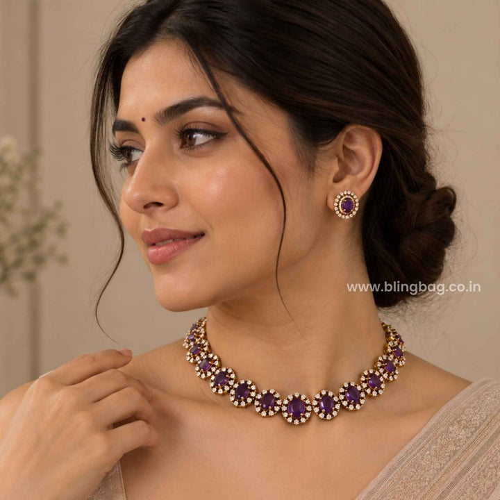 Purple Mariabella Victorian Jewellery Set - New Arrival