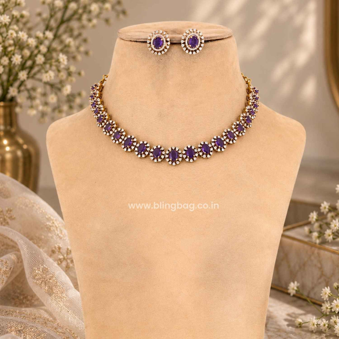 Purple Mariabella Victorian Jewellery Set - New Arrival