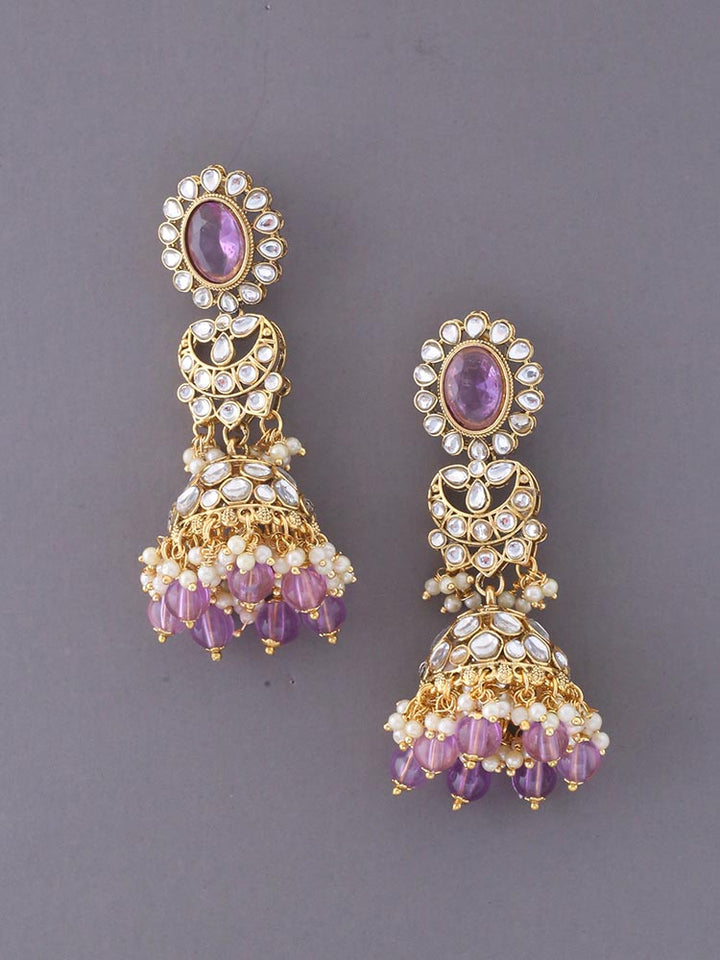 Purple Mariam Jhumkis