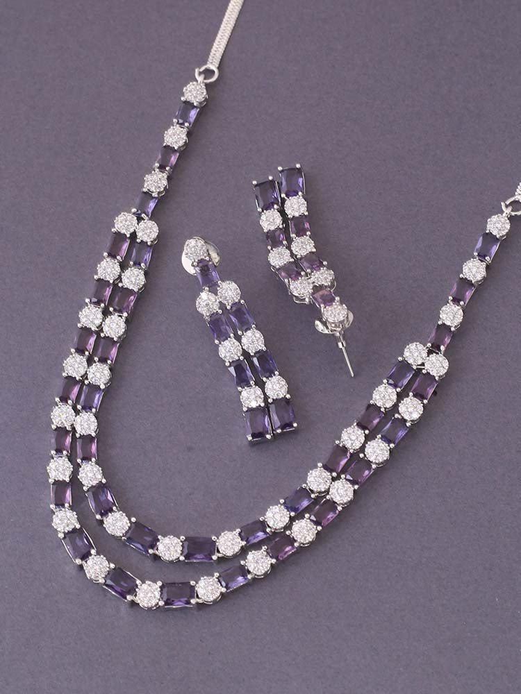Purple Marisol Zirconia Jewellery Set