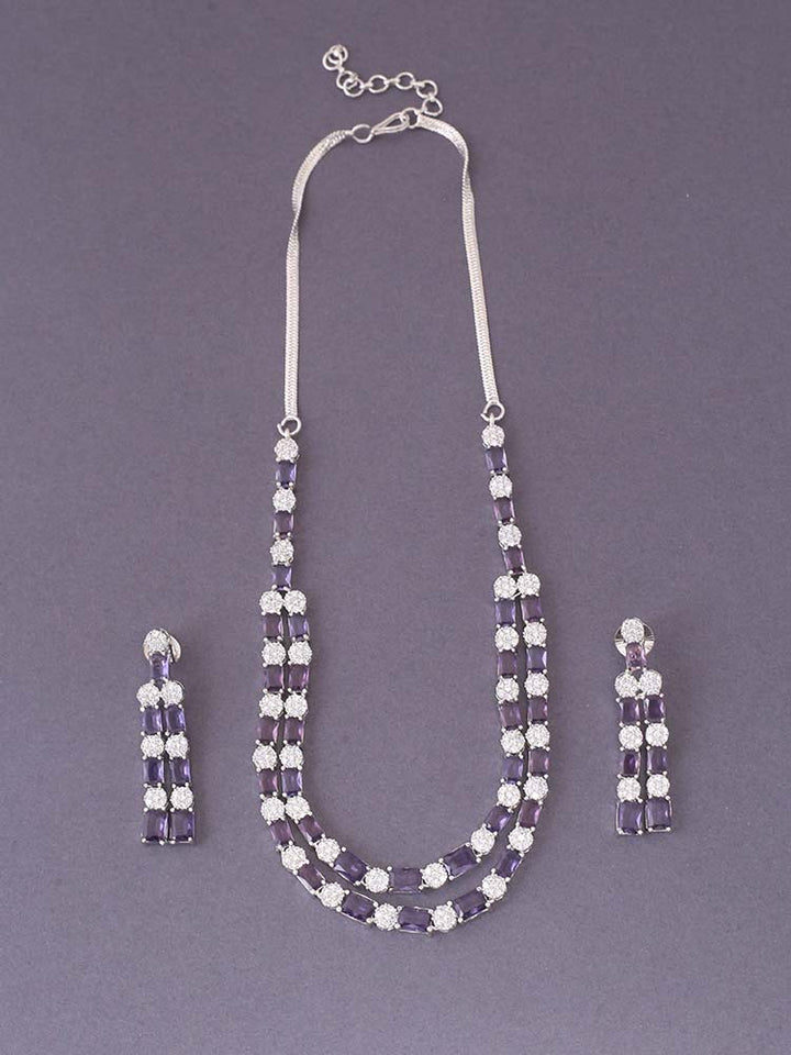 Purple Marisol Zirconia Jewellery Set