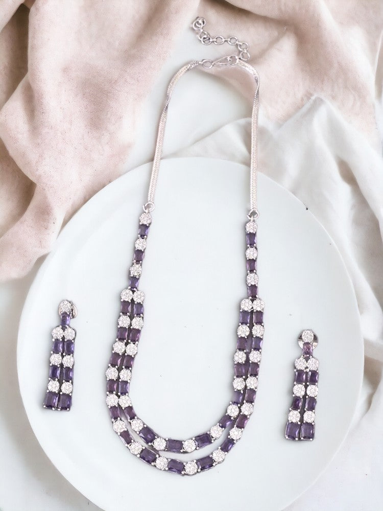 Purple Marisol Zirconia Jewellery Set