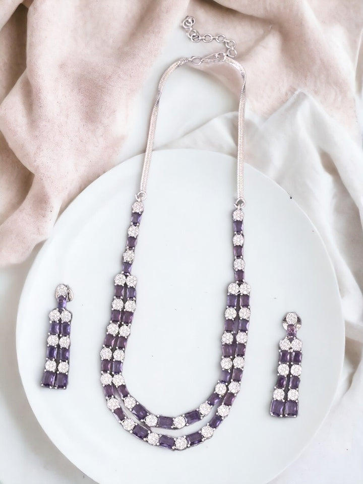 Purple Marisol Zirconia Jewellery Set