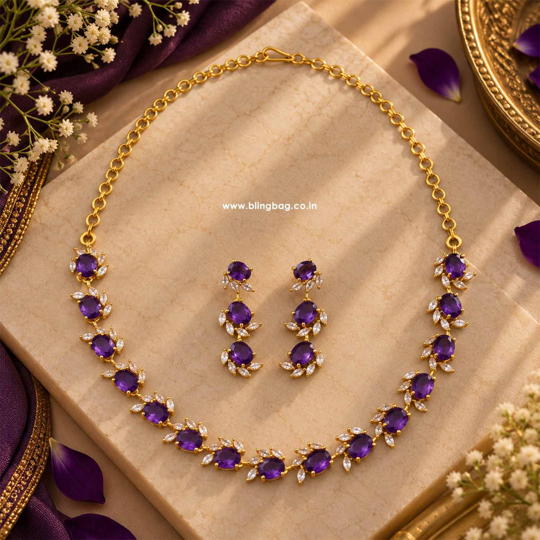 Purple Marvel Victorian Jewellery Set - New Arrival