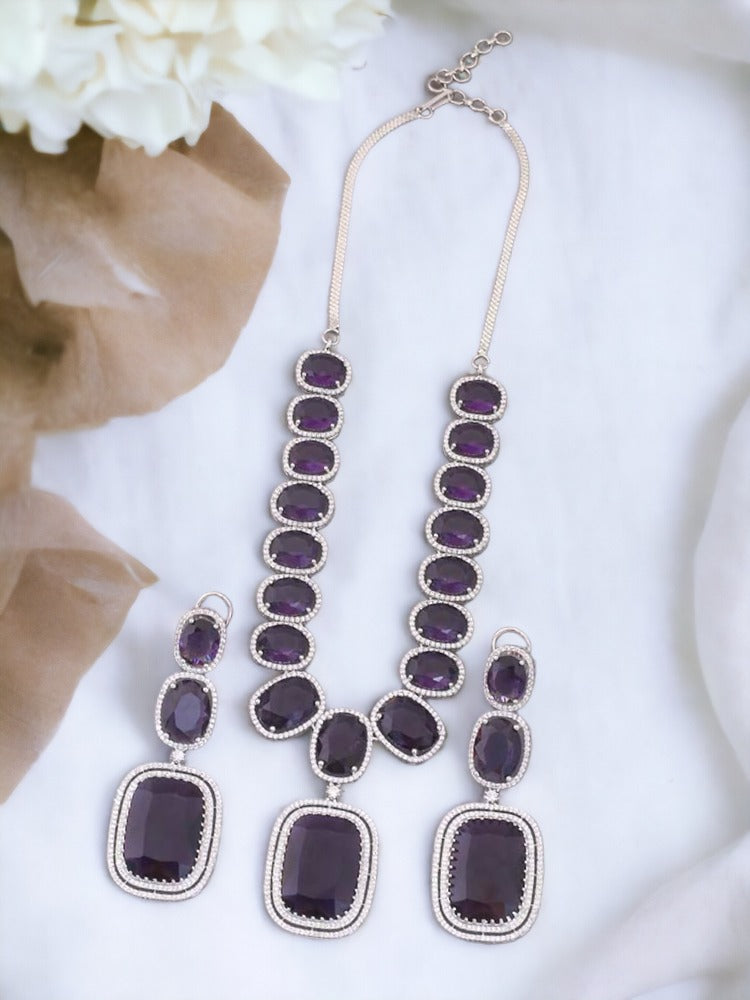 Purple May Jewellery Set