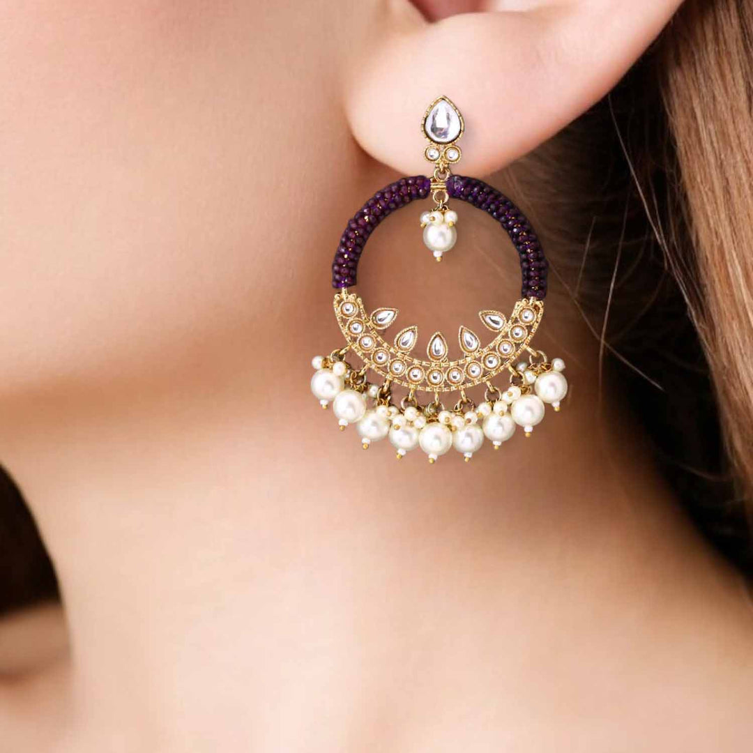 Purple Meeru Chandbalis