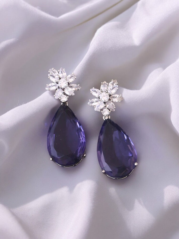 Purple Melora Zirconia Danglers - EOSS