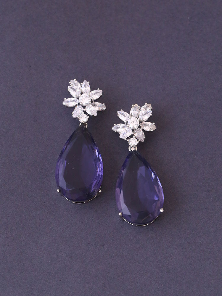 Purple Melora Zirconia Danglers - EOSS