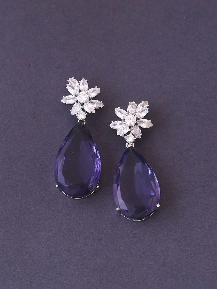 Purple Melora Zirconia Danglers - EOSS