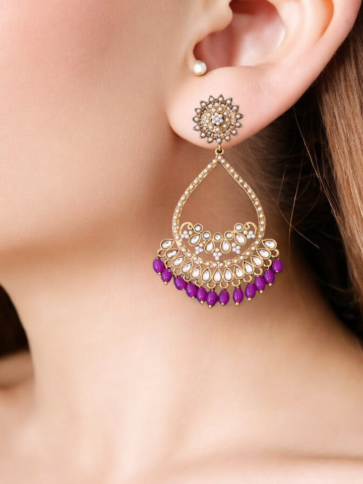 Purple Mishti Chandbalis