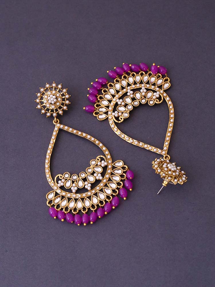 Purple Mishti Chandbalis