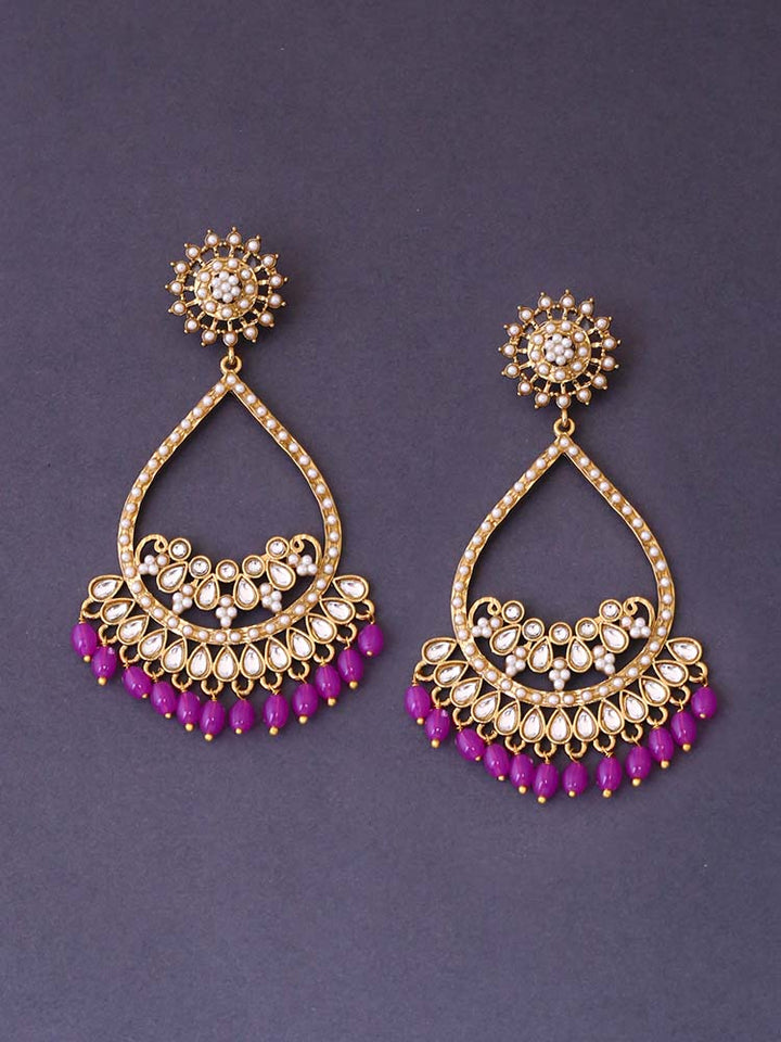 Purple Mishti Chandbalis