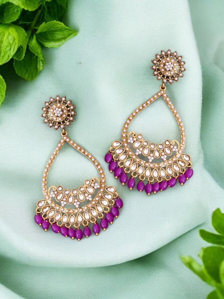 Purple Mishti Chandbalis