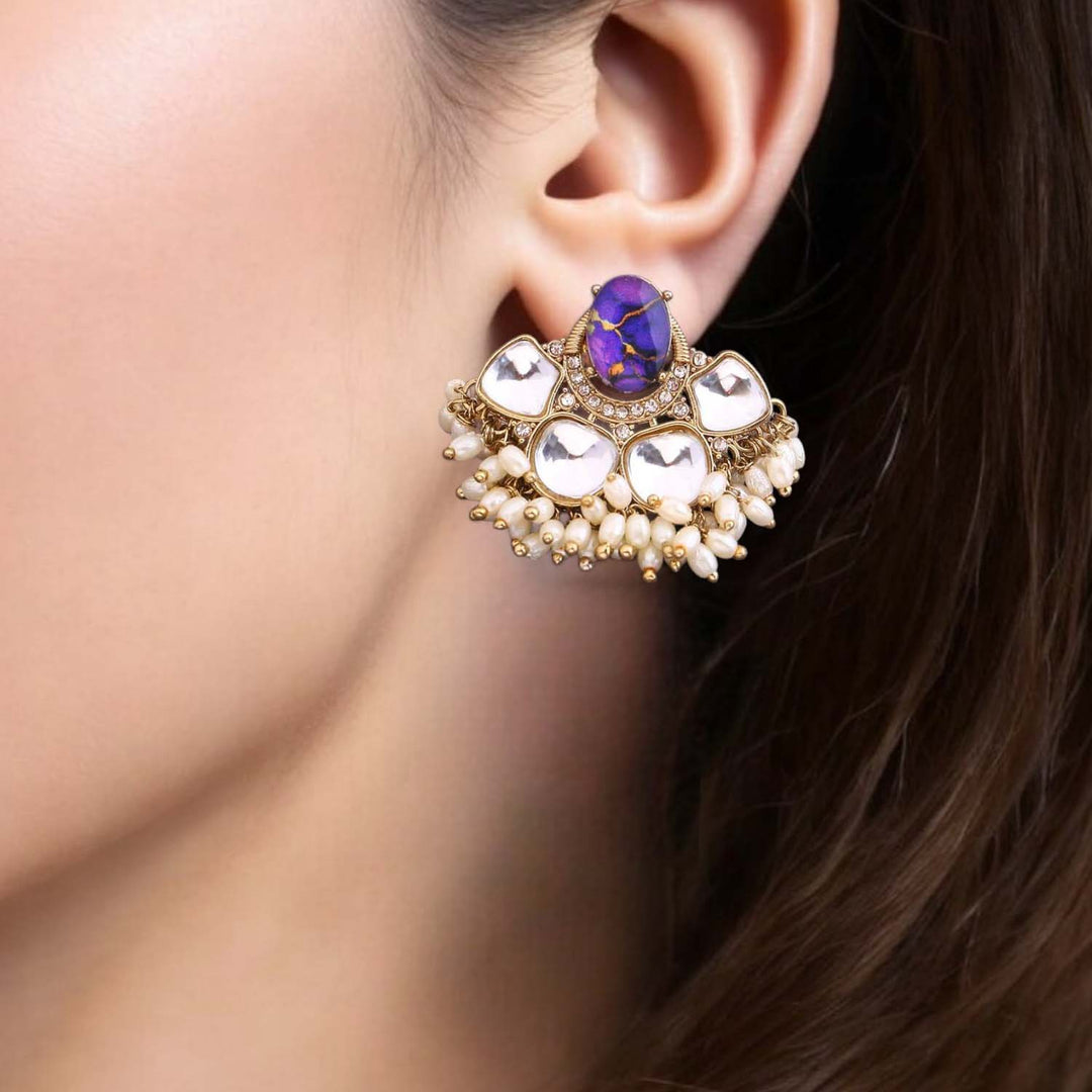 Purple Mounika Studs