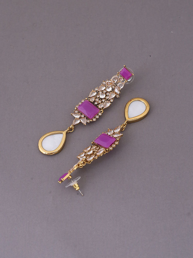 Purple Naira Danglers