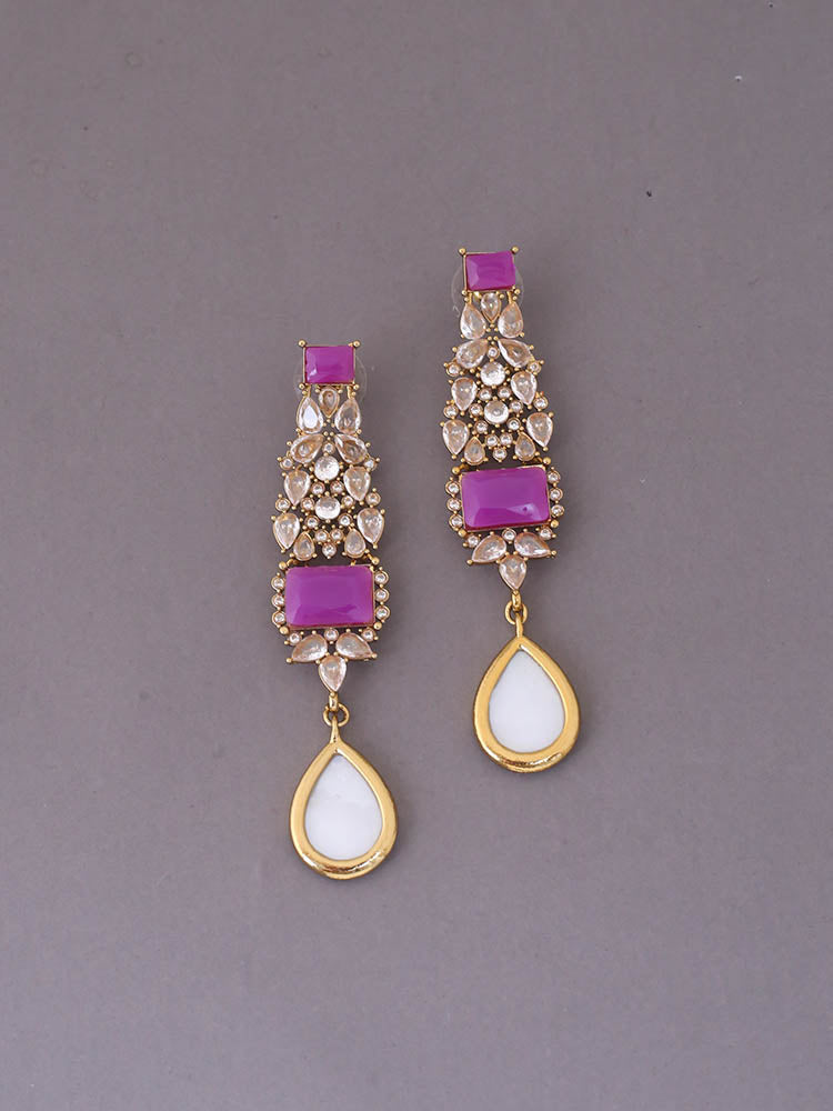 Purple Naira Danglers
