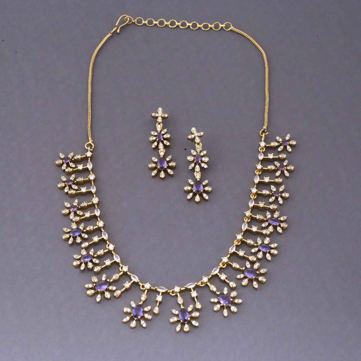 Purple Naira Victorian Jewellery Set - New Arrival