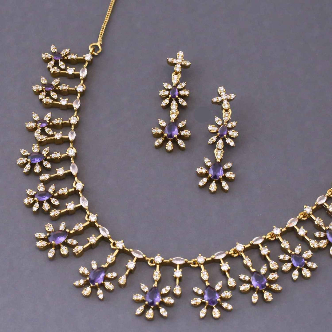 Purple Naira Victorian Jewellery Set - New Arrival
