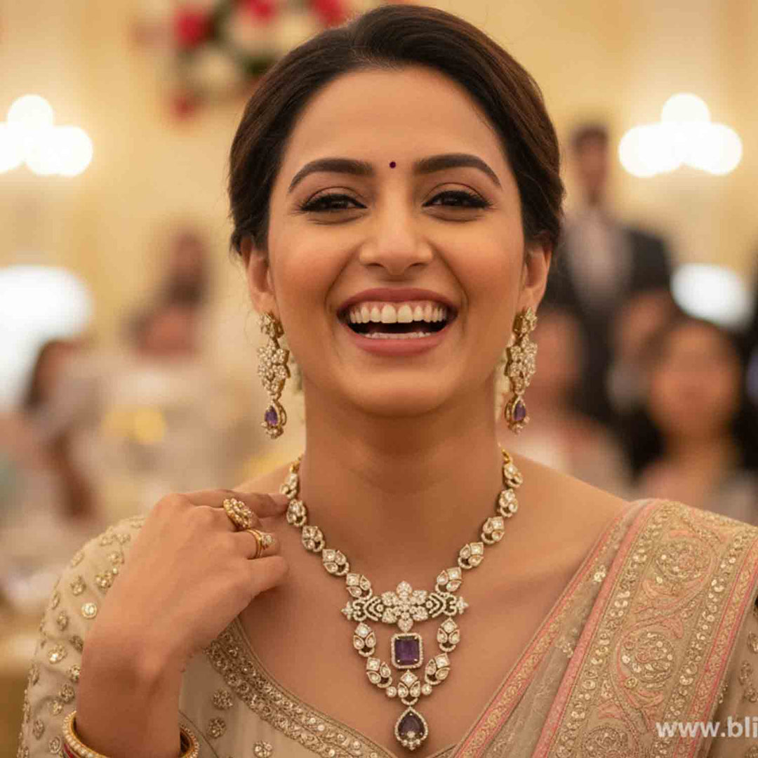 Purple Narevia Victorian Jewellery Set - New Arrival