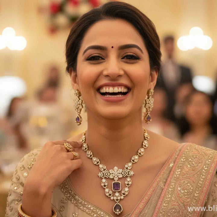 Purple Narevia Victorian Jewellery Set - New Arrival