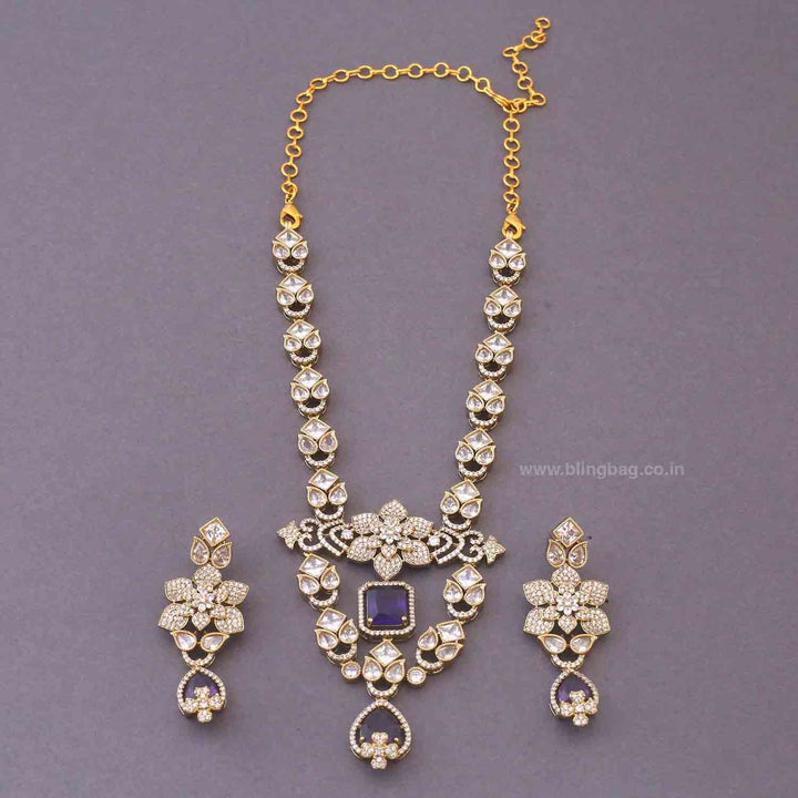Purple Narevia Victorian Jewellery Set - New Arrival