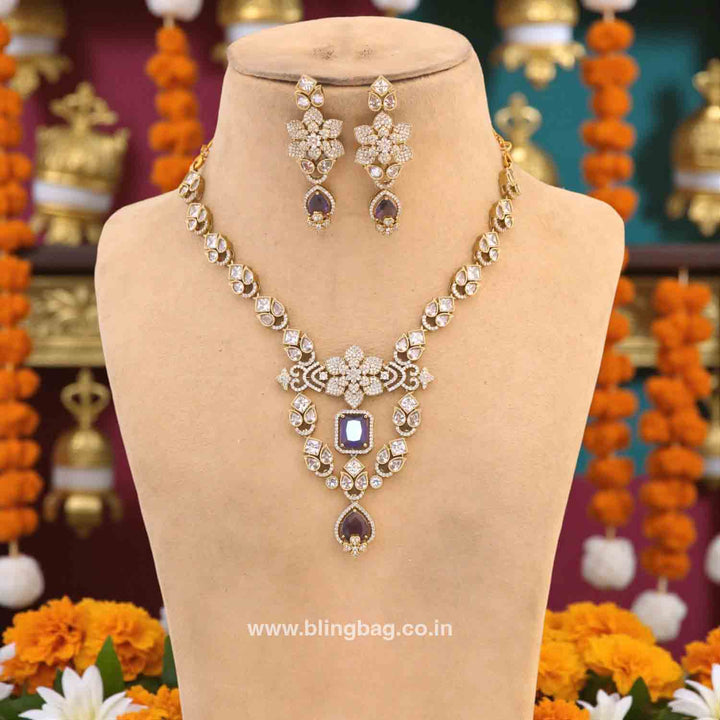 Purple Narevia Victorian Jewellery Set - New Arrival