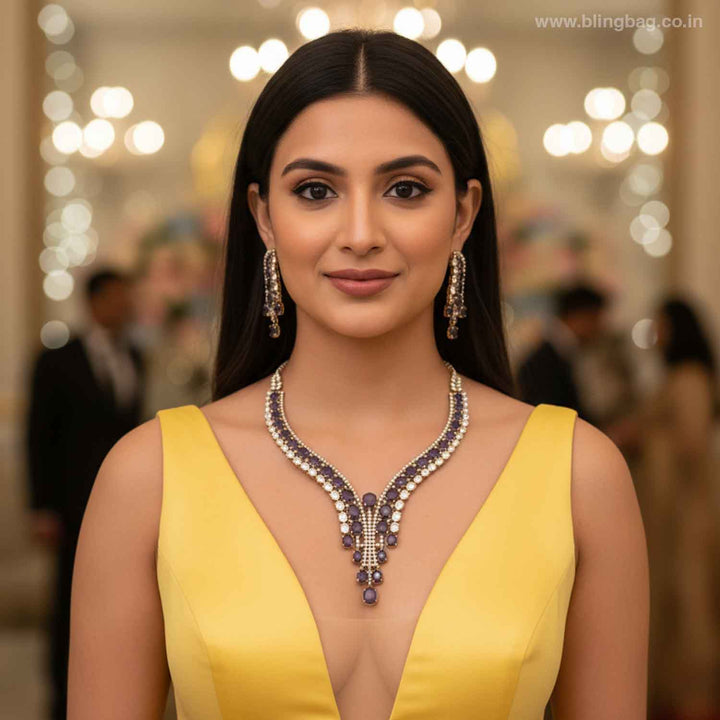 Purple Niela Hasli Victorian Jewellery Set- New Arrivals