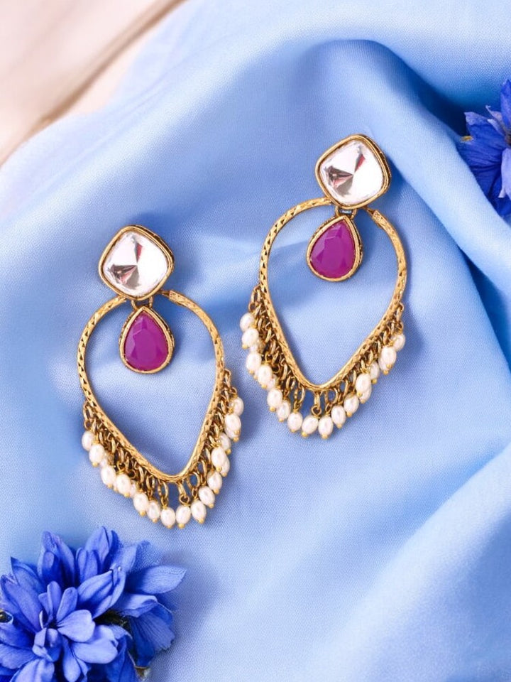 Purple Nilambari Danglers