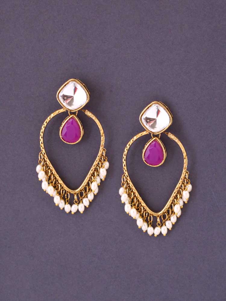 Purple Nilambari Danglers