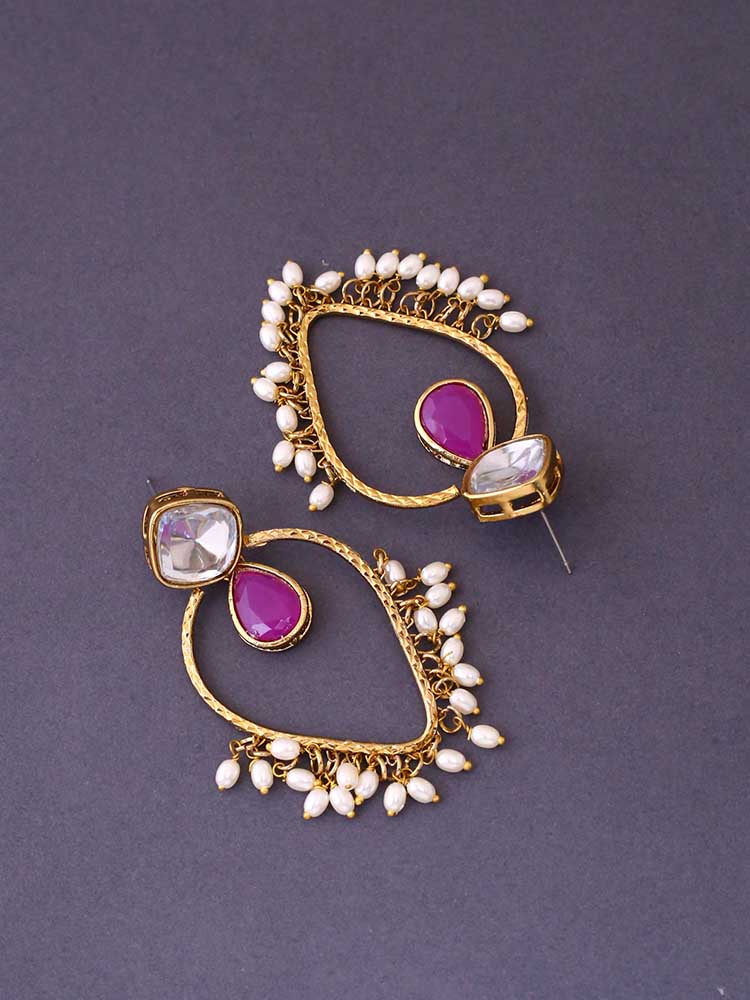 Purple Nilambari Danglers