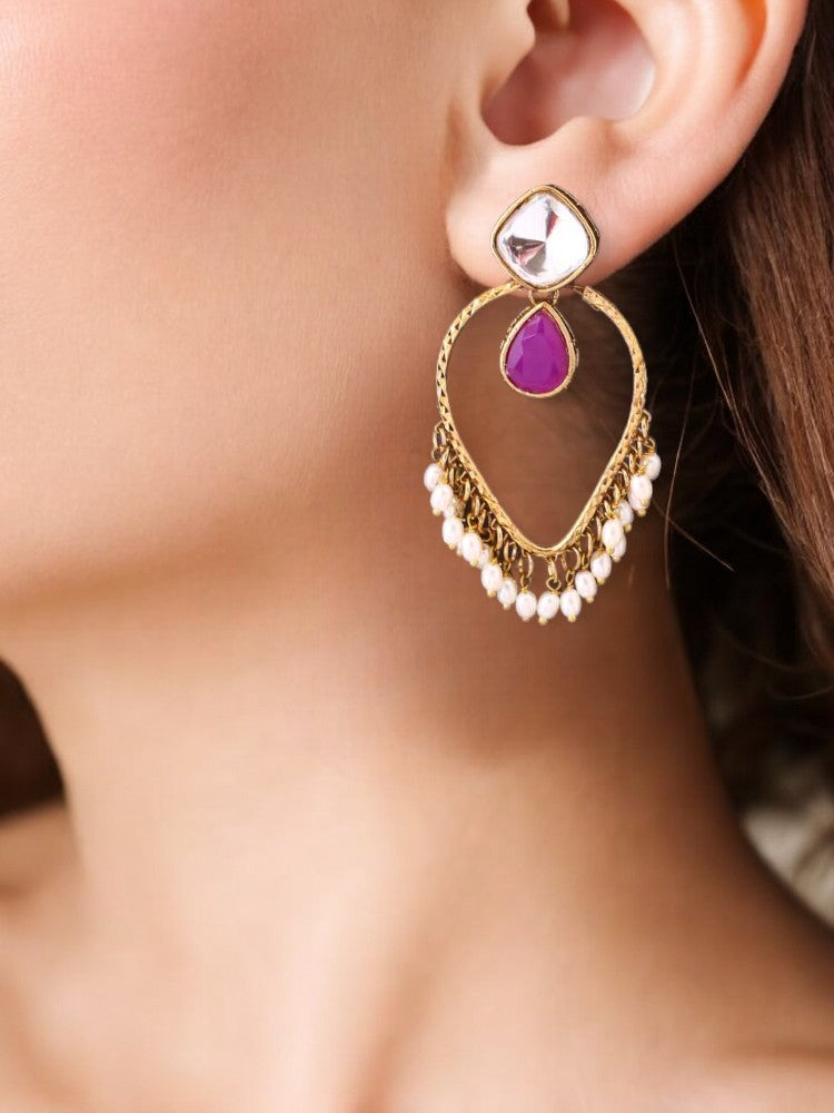 Purple Nilambari Danglers