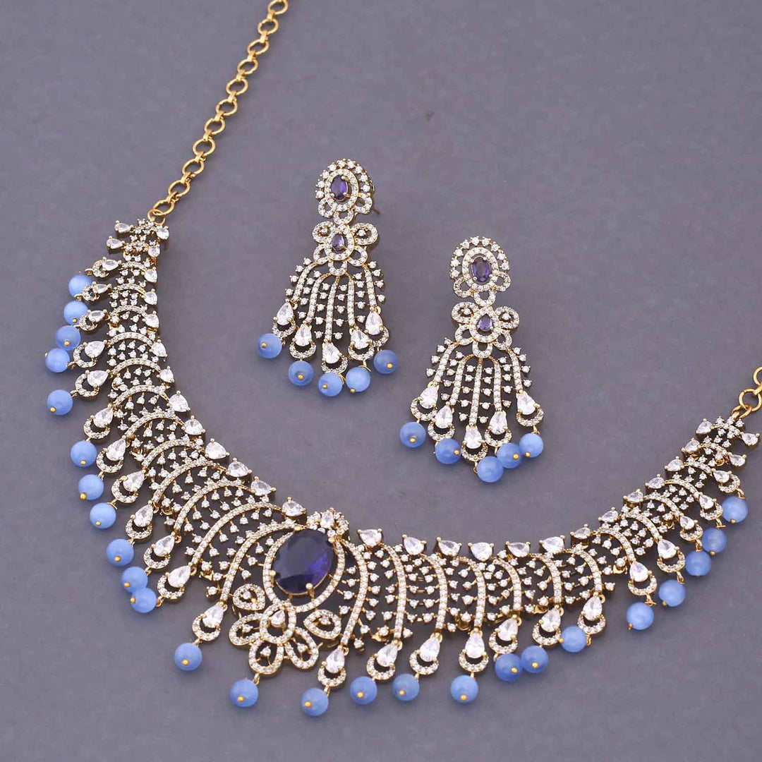 Purple Oath Hasli Victorian Jewellery Set - New Arrival