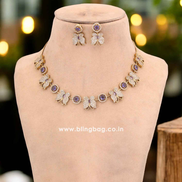 Purple Orchid Victorian Jewellery Set - New Arrival