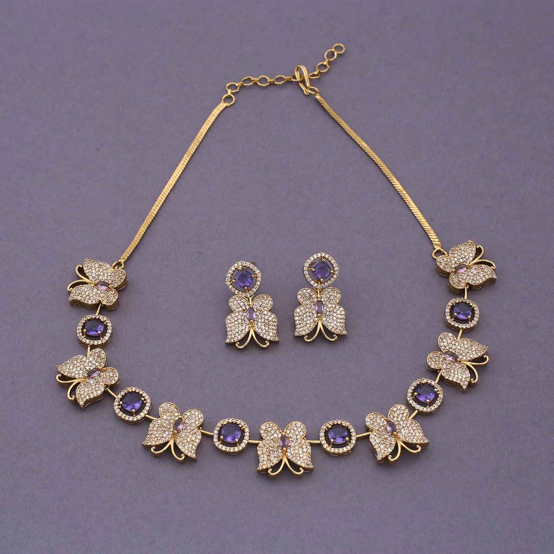 Purple Orchid Victorian Jewellery Set - New Arrival
