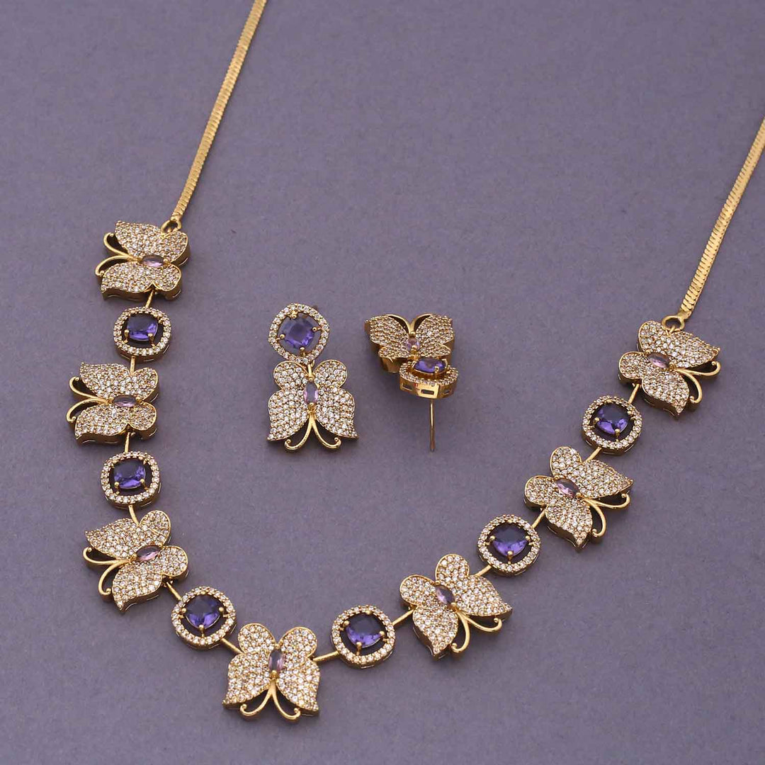 Purple Orchid Victorian Jewellery Set - New Arrival