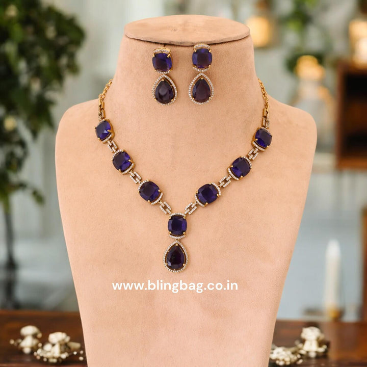 Purple Oriana Victorian Jewellery Set- New Arrival