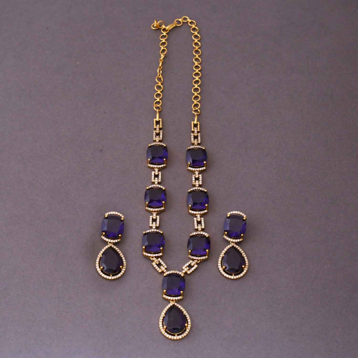 Purple Oriana Victorian Jewellery Set- New Arrival