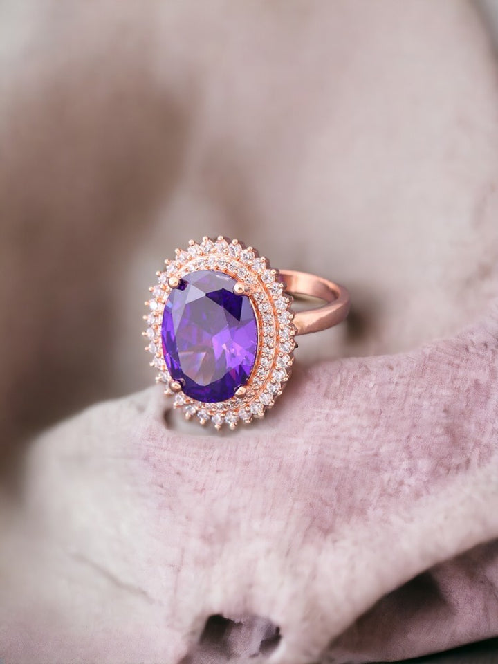 Purple Ourania Adjustable Ring