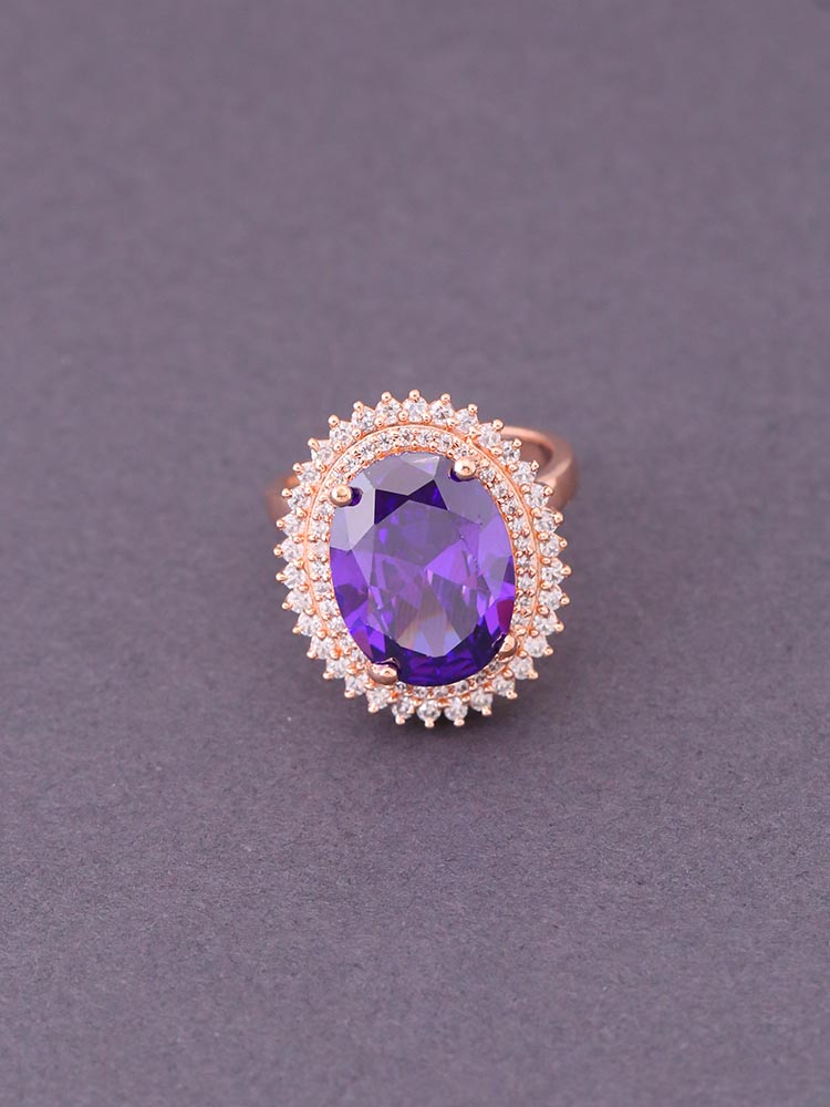 Purple Ourania Adjustable Ring