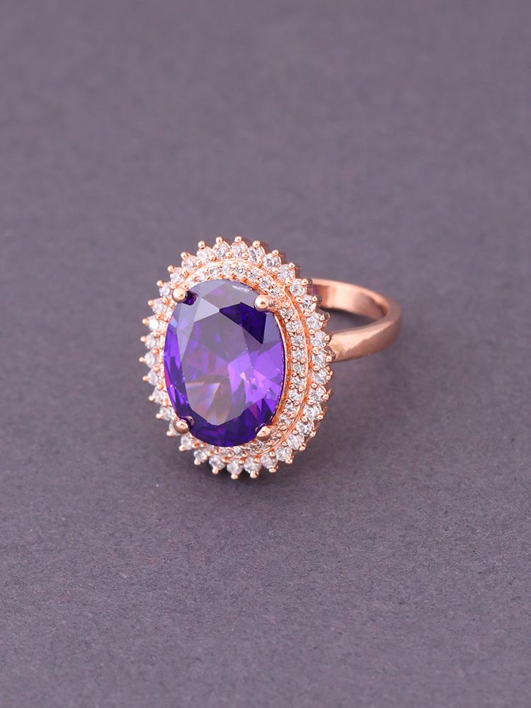 Purple Ourania Adjustable Ring