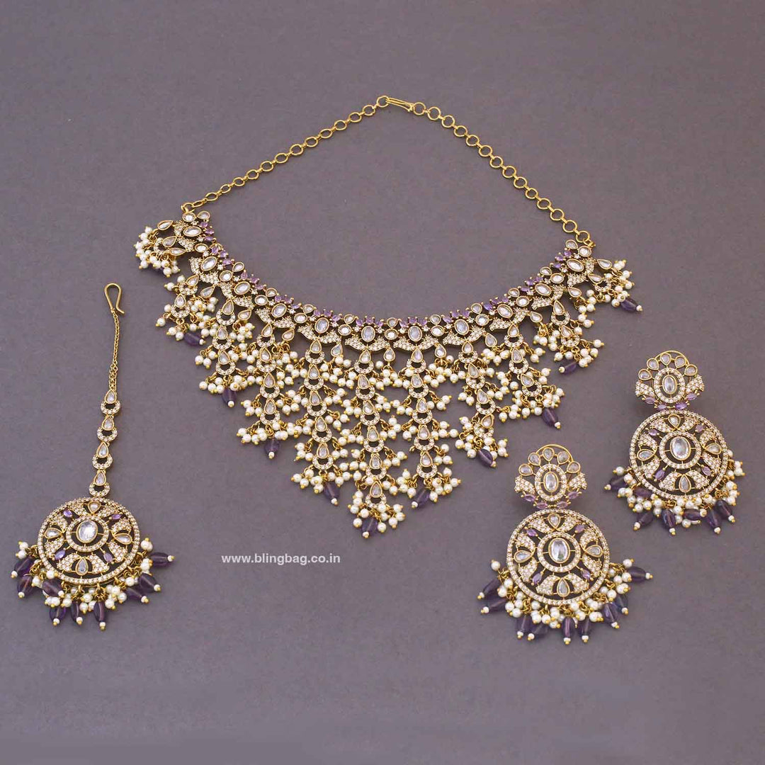 Purple Parven Victorian Jewellery Set - New Arrival