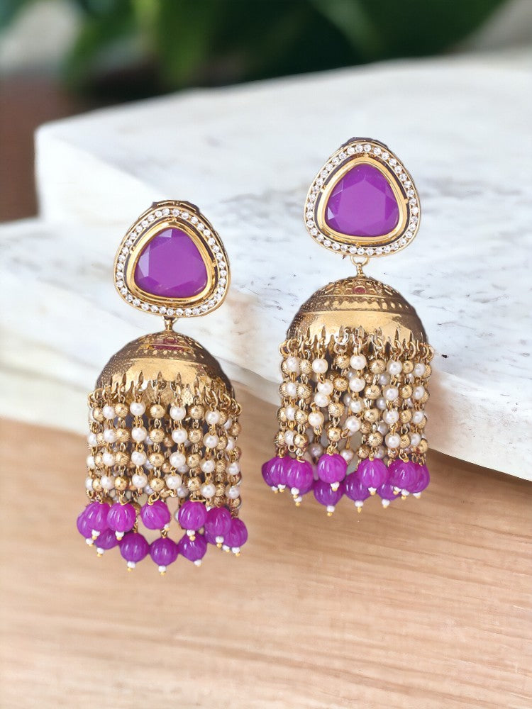 Purple Pavitra Jhumkis